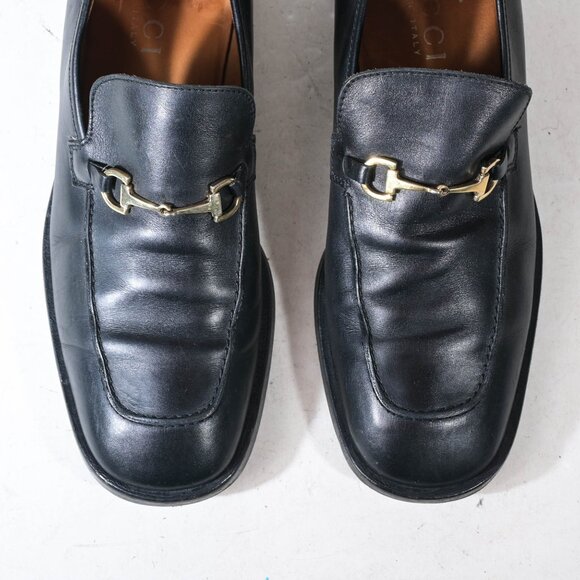Gucci Horsebit Loafers in Black/Gold - 11.5 - Picture 4 of 7